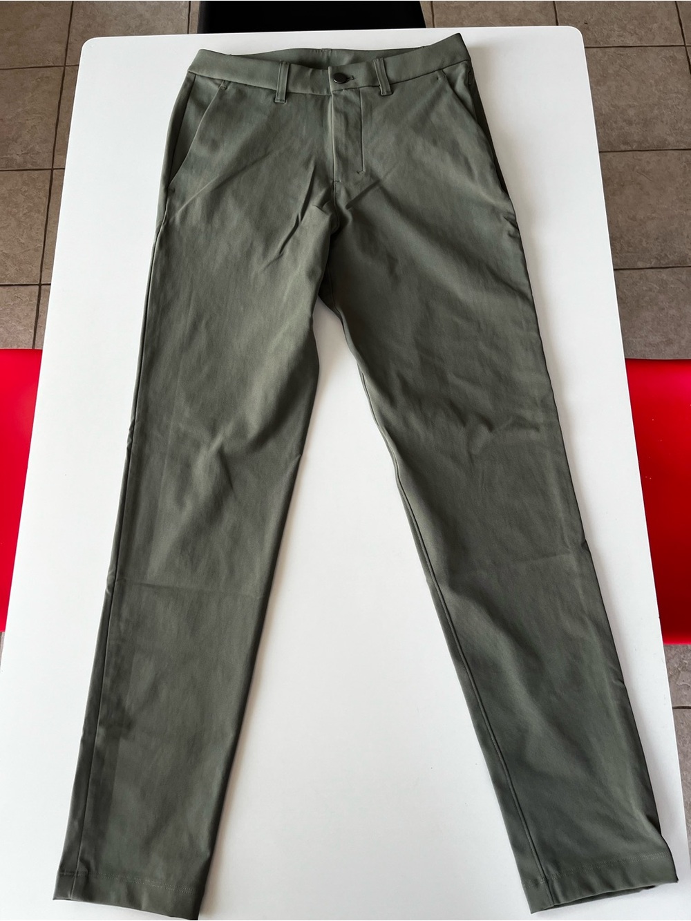 lululemon athletica ABC Slim Fit Army Green Warpstreme Pants